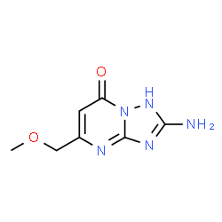 ChemSpider 2D Image | 2-Amino-5-(methoxymethyl)[1,2,4]triazolo[1,5-a]pyrimidin-7(1H)-one | C7H9N5O2