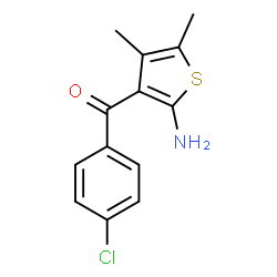 ChemSpider 2D Image | (2-Amino-4,5-dimethyl-3-thienyl)(4-chlorophenyl)methanone | C13H12ClNOS