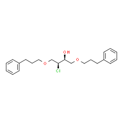 ChemSpider 2D Image | (2S,3S)-3-Chloro-1,4-bis(3-phenylpropoxy)-2-butanol | C22H29ClO3