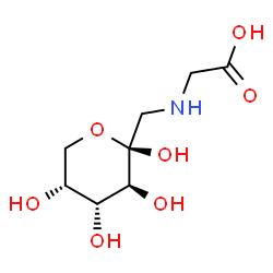 ChemSpider 2D Image | N-(1-Deoxy-Î²-D-fructopyranos-1-yl)glycine | C8H15NO7