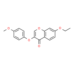 ChemSpider 2D Image | 7-Ethoxy-3-(4-methoxy-phenoxy)-chromen-4-one | C18H16O5