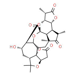 ChemSpider 2D Image | (1S,3R,7R,10S,12S,13R,15S,17R,18S,21R,22S,23S,25S,29S)-12-Hydroxy-9,9,18,23,25-pentamethyl-4,8,16,20,28-pentaoxaoctacyclo[13.12.1.1~15,22~.0~1,13~.0~3,7~.0~3,10~.0~17,21~.0~25,29~]nonacosane-5,14,19,2
4-tetrone | C29H36O10