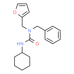 ChemSpider 2D Image | 1-Benzyl-3-cyclohexyl-1-(2-furylmethyl)urea | C19H24N2O2