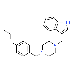 ChemSpider 2D Image | 3-[4-(4-Ethoxy-benzyl)-piperazin-1-ylmethyl]-1H-indole | C22H27N3O