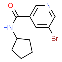 ChemSpider 2D Image | 5-Bromo-N-cyclopentylnicotinamide | C11H13BrN2O