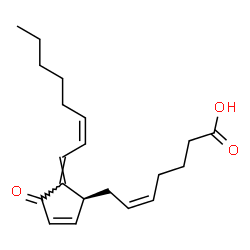 ChemSpider 2D Image | (5Z,12E,14Z)-11-Oxoprosta-5,9,12,14-tetraen-1-oic acid | C20H28O3