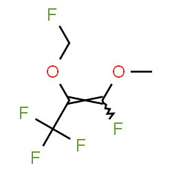 ChemSpider 2D Image | 1,3,3,3-tetrafluoro-2-(fluoromethoxy)-1-methoxyprop-1-ene | C5H5F5O2