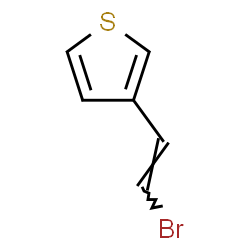 ChemSpider 2D Image | 3-[(E)-2-Bromovinyl]thiophene | C6H5BrS