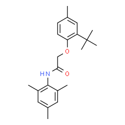 ChemSpider 2D Image | 2-(2-tert-Butyl-4-methylphenoxy)-N-mesitylacetamide | C22H29NO2