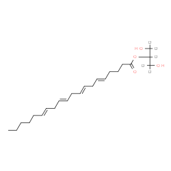 ChemSpider 2D Image | 1,3-Dihydroxy(~2~H_5_)-2-propanyl (5E,8E,11E,14E)-5,8,11,14-icosatetraenoate | C23H33D5O4