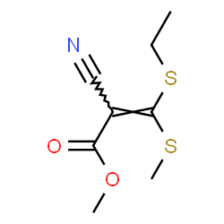 ChemSpider 2D Image | Methyl (2E)-2-cyano-3-(ethylsulfanyl)-3-(methylsulfanyl)acrylate | C8H11NO2S2