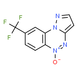 ChemSpider 2D Image | 8-(Trifluoromethyl)pyrazolo[5,1-c][1,2,4]benzotriazine 5-oxide | C10H5F3N4O