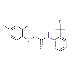 ChemSpider 2D Image | 2-(2,4-Dimethylphenoxy)-N-[2-(trifluoromethyl)phenyl]acetamide | C17H16F3NO2
