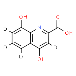 ChemSpider 2D Image | 4,8-Dihydroxy-2-(~2~H_4_)quinolinecarboxylic acid | C10H3D4NO4