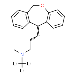 ChemSpider 2D Image | (3E)-3-(Dibenzo[b,e]oxepin-11(6H)-ylidene)-N-methyl-N-(~2~H_3_)methyl-1-propanamine | C19H18D3NO