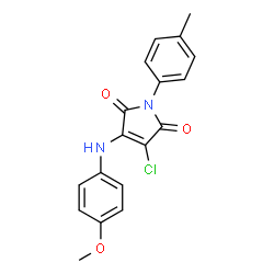 ChemSpider 2D Image | 3-Chloro-4-[(4-methoxyphenyl)amino]-1-(4-methylphenyl)-1H-pyrrole-2,5-dione | C18H15ClN2O3