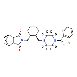 ChemSpider 2D Image | Lurasidone-d8 | C28H28D8N4O2S