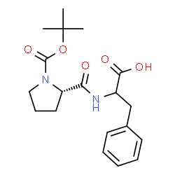 ChemSpider 2D Image | 1-{[(2-Methyl-2-propanyl)oxy]carbonyl}-L-prolylphenylalanine | C19H26N2O5