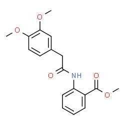 ChemSpider 2D Image | methyl 2-[2-(3,4-dimethoxyphenyl)acetamido]benzoate | C18H19NO5