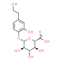 ChemSpider 2D Image | 2-Hydroxy-4-(2-hydroxyethyl)phenyl beta-D-glucopyranosiduronic acid | C14H18O9