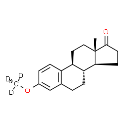 ChemSpider 2D Image | 3-[(~13~C,~2~H_3_)Methyloxy]estra-1,3,5(10)-trien-17-one | C1813CH21D3O2