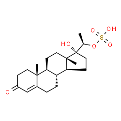 ChemSpider 2D Image | (20R)-17-Hydroxy-3-oxopregn-4-en-20-yl hydrogen sulfate | C21H32O6S