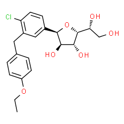 ChemSpider 2D Image | (1R)-1,4-Anhydro-1-[4-chloro-3-(4-ethoxybenzyl)phenyl]-D-glucitol | C21H25ClO6