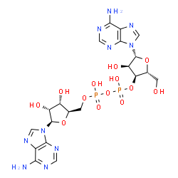 ChemSpider 2D Image | [(2R,3S,4R,5R)-5-(6-Amino-9H-purin-9-yl)-3,4-dihydroxytetrahydro-2-furanyl]methyl (2R,3S,4R,5R)-5-(6-amino-9H-purin-9-yl)-4-hydroxy-2-(hydroxymethyl)tetrahydro-3-furanyl dihydrogen diphosphate (non-pr
eferred name) | C20H26N10O13P2