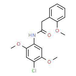 ChemSpider 2D Image | N-(4-Chloro-2,5-dimethoxyphenyl)-2-(2-methoxyphenyl)acetamide | C17H18ClNO4