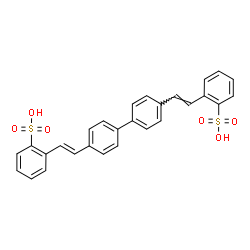 ChemSpider 2D Image | 2,2'-[4,4'-Biphenyldiyldi(E)-2,1-ethenediyl]dibenzenesulfonic acid | C28H22O6S2