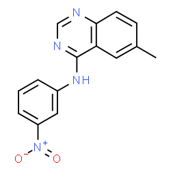 ChemSpider 2D Image | 6-Methyl-N-(3-nitrophenyl)-4-quinazolinamine | C15H12N4O2