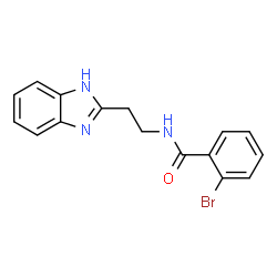 ChemSpider 2D Image | N-[2-(1H-Benzimidazol-2-yl)ethyl]-2-bromobenzamide | C16H14BrN3O