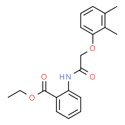 ChemSpider 2D Image | Ethyl 2-{[(2,3-dimethylphenoxy)acetyl]amino}benzoate | C19H21NO4
