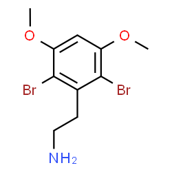 ChemSpider 2D Image | 2-(2,6-Dibromo-3,5-dimethoxyphenyl)ethanamine | C10H13Br2NO2