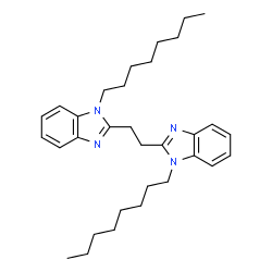 ChemSpider 2D Image | 2,2'-(1,2-Ethanediyl)bis(1-octyl-1H-benzimidazole) | C32H46N4