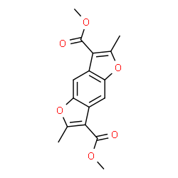 ChemSpider 2D Image | Dimethyl 2,6-dimethylfuro[2,3-f][1]benzofuran-3,7-dicarboxylate | C16H14O6