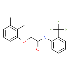 ChemSpider 2D Image | 2-(2,3-Dimethylphenoxy)-N-[2-(trifluoromethyl)phenyl]acetamide | C17H16F3NO2