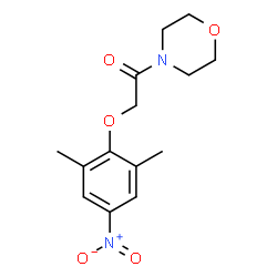ChemSpider 2D Image | 4-((2,6-DIMETHYL-4-NITROPHENOXY)ACETYL)MORPHOLINE | C14H18N2O5