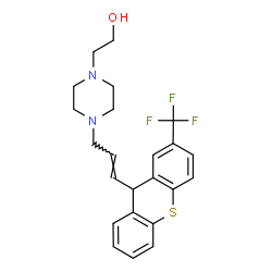 ChemSpider 2D Image | 2-(4-{(2E)-3-[2-(Trifluoromethyl)-9H-thioxanthen-9-yl]-2-propen-1-yl}-1-piperazinyl)ethanol | C23H25F3N2OS