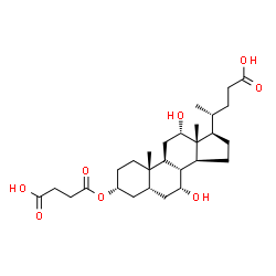ChemSpider 2D Image | (3alpha,5beta,7alpha,12alpha)-3-[(3-Carboxypropanoyl)oxy]-7,12-dihydroxycholan-24-oic acid | C28H44O8