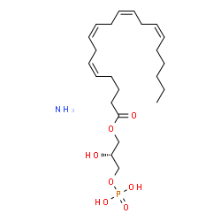 ChemSpider 2D Image | (2R)-2-Hydroxy-3-(phosphonooxy)propyl (5Z,8Z,11Z,14Z)-5,8,11,14-icosatetraenoate ammoniate (1:1) | C23H42NO7P