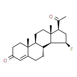 ChemSpider 2D Image | Pregn-4-ene-3,20-dione, 15Î²-fluoro- | C21H29FO2