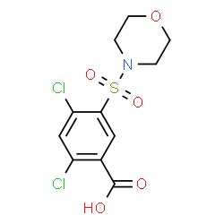 ChemSpider 2D Image | 2,4-Dichloro-5-(4-morpholinylsulfonyl)benzoic acid | C11H11Cl2NO5S