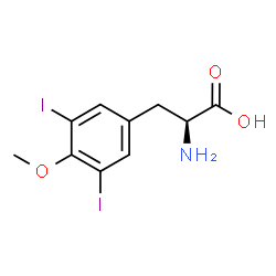 ChemSpider 2D Image | 3,5-Diiodo-O-methyl-L-tyrosine | C10H11I2NO3