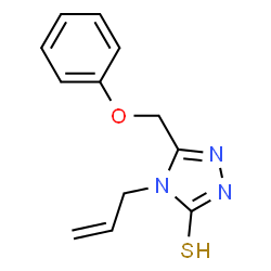 ChemSpider 2D Image | 4-ALLYL-5-PHENOXYMETHYL-4H-(1,2,4)TRIAZOLE-3-THIOL | C12H13N3OS