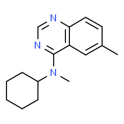 ChemSpider 2D Image | N-Cyclohexyl-N,6-dimethyl-4-quinazolinamine | C16H21N3