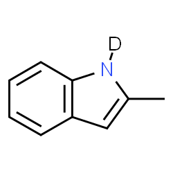 ChemSpider 2D Image | 2-Methyl(1-~2~H)-1H-indole | C9H8DN