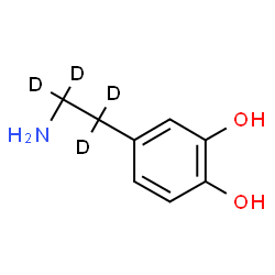 ChemSpider 2D Image | 4-[2-Amino(~2~H_4_)ethyl]-1,2-benzenediol | C8H7D4NO2