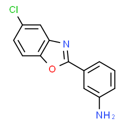 ChemSpider 2D Image | 3-(5-Chloro-2-benzoxazolyl)benzenamine | C13H9ClN2O