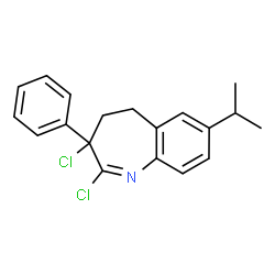 ChemSpider 2D Image | 2,3-Dichloro-7-isopropyl-3-phenyl-4,5-dihydro-3H-1-benzazepine | C19H19Cl2N